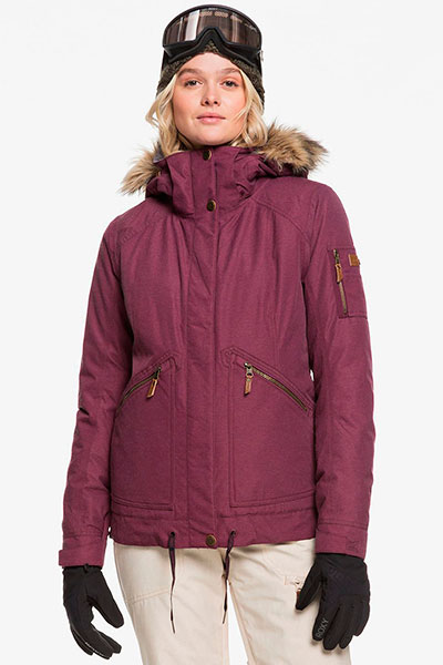 фото Сноубордическая куртка meade roxy, бордовый, xs