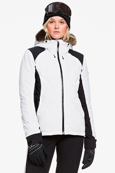 фото Сноубордическая куртка breeze mountain roxy, белый, xs