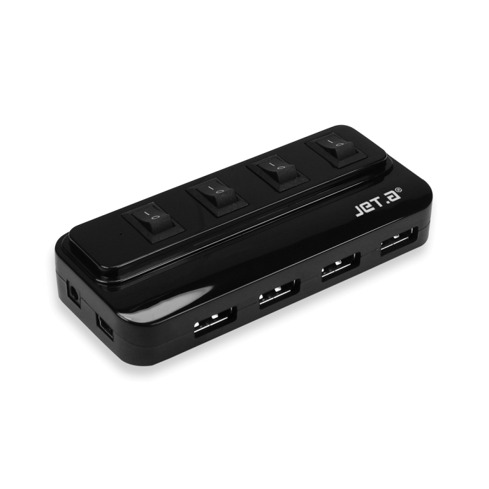 

USB-хаб Jet.A JA-UH15 на 4 порта USB 2.0 (чёрный), JA-UH15 Black