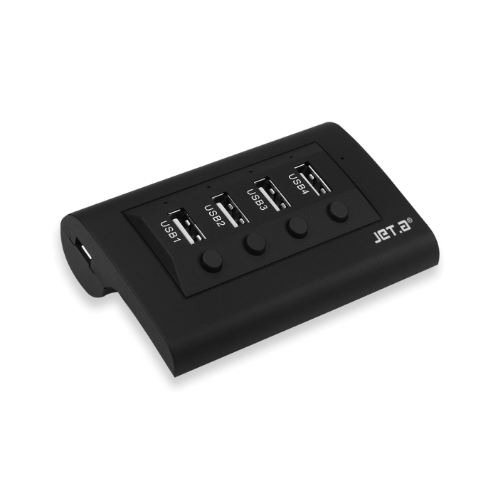 

USB-хаб Jet.A JA-UH14 на 4 порта USB 2.0 (чёрный), JA-UH14