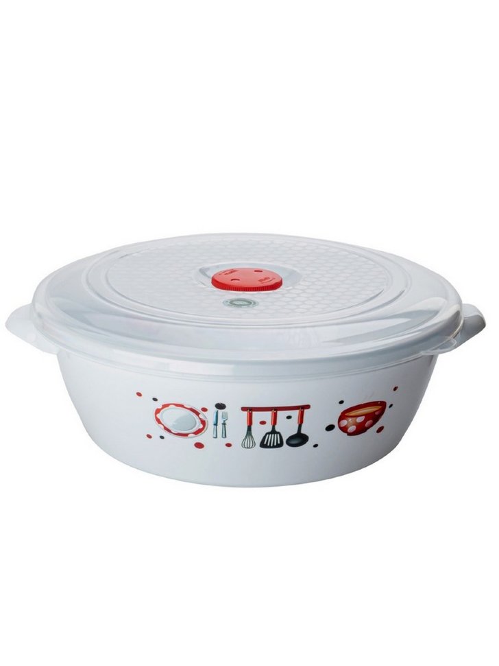 

Контейнер для СВЧ ElfPlast с крышкой и клапаном, 1 л, с рисунком