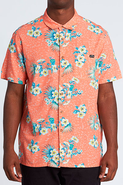 фото Рубашка sundays floral ss coral, розовый, m billabong