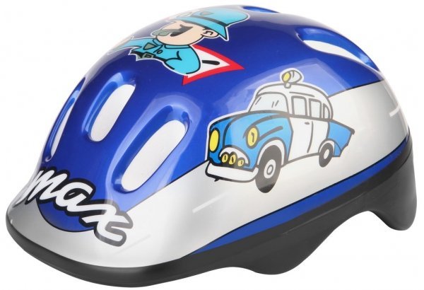 фото Велосипедный шлем stels mv6-2 out-mold, серо-синий с авто, xs