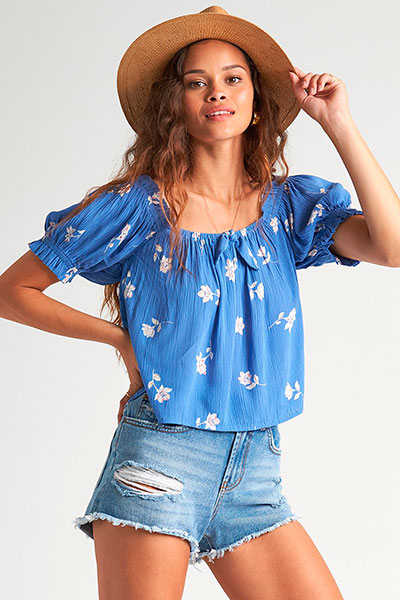 

Блуза женская Billabong Perfectly Puff Costa Blue S3TP03-BIP0 голубая M, Perfectly Puff Costa Blue S3TP03-BIP0