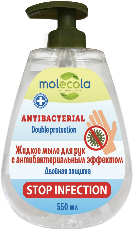 фото Жидкое мыло molecola для рук с антибактериальным эффектом 500 мл