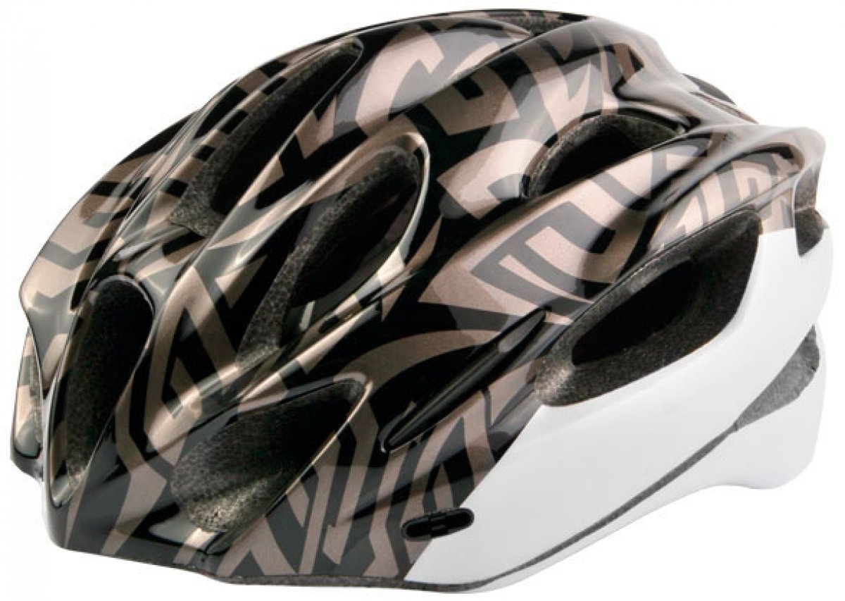 фото Велосипедный шлем stels mv-16 in-mold, бело-черно-серый, m