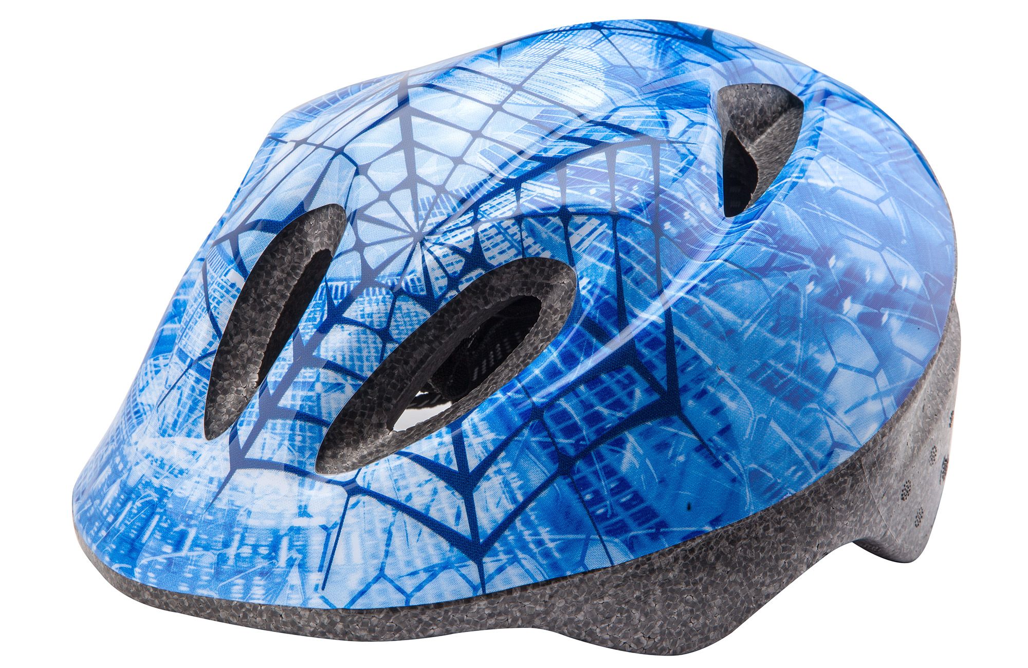 фото Велосипедный шлем stels mv-5 out-mold, бело-голубой паутинка, s
