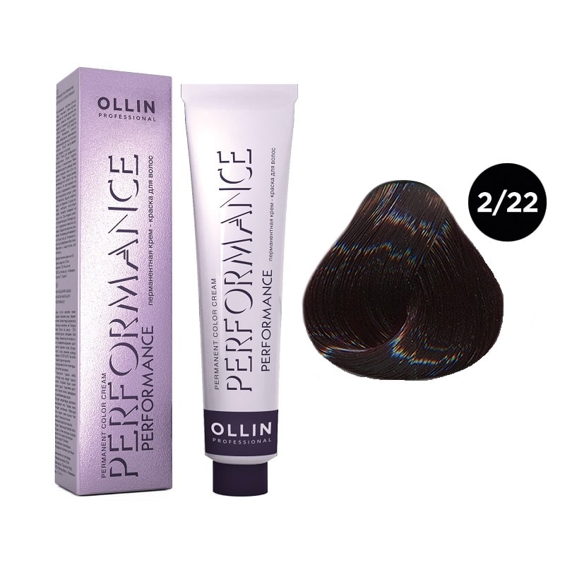 Краска для волос Ollin Professional Ollin Performance 2/22 Черный Фиолетовый 60 мл ремешок для часов женский 12 мм натуральная кожа фиолетовый