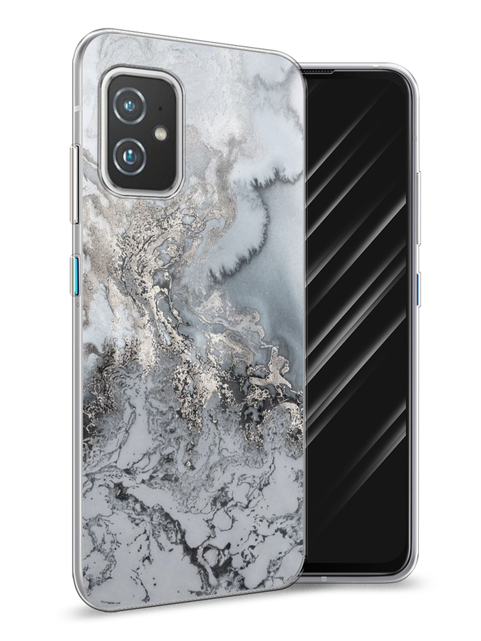 

Чехол Awog на Asus ZenFone 8 "Морозная лавина серая", Серый;серебристый, 44450-3
