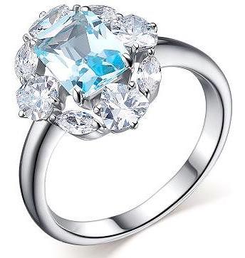 

Кольцо из серебра с топазом р. 17 АЛЬКОР 01-2323_00ТБ-00, 01-2323_00ТБ-00