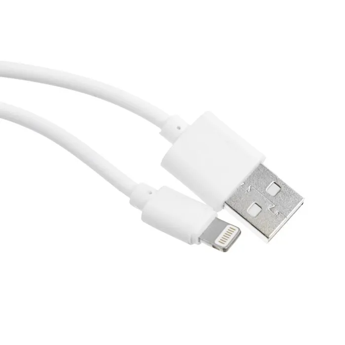 Кабель LuazON Lightning - USB, 1 А, 1.4 м, белый