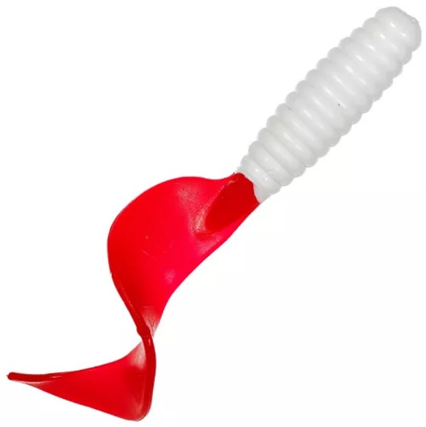 

Приманка Relax Twister 5 TS048 9см. 10шт., Белый;красный, Twister 5