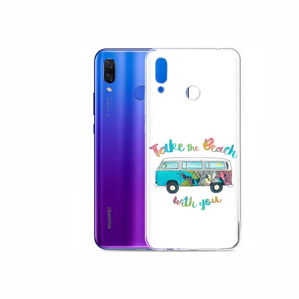 

Чехол MyPads Tocco для Honor Play Хиппи автобус, Прозрачный, Tocco