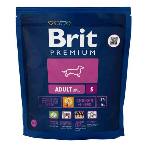 фото Сухой корм для собак brit premium by nature adult s, для мелких пород, курица, 1кг
