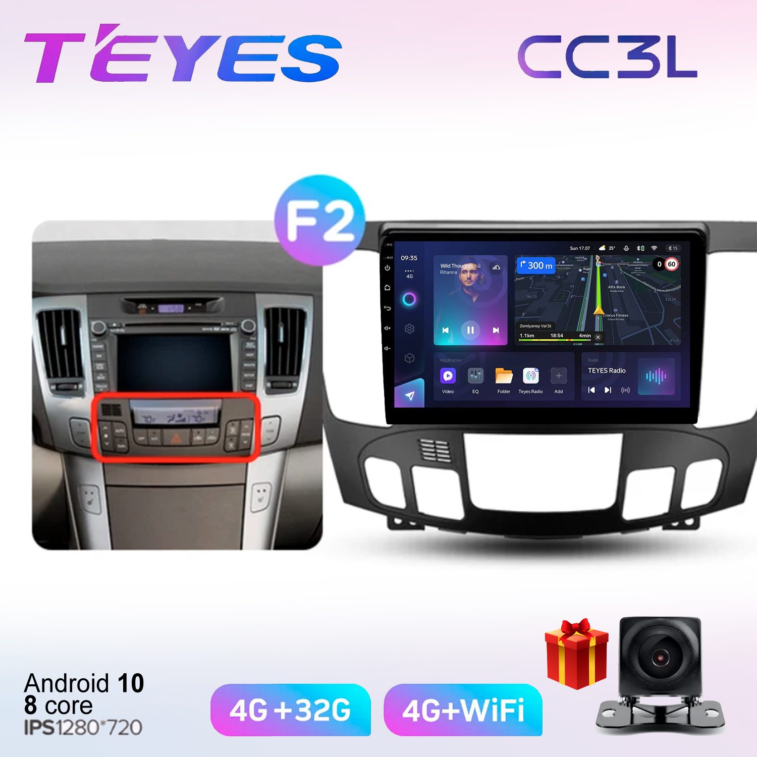 

Автомобильная магнитола Teyes cc3L7012111 штатная в штатное место, CC3L
