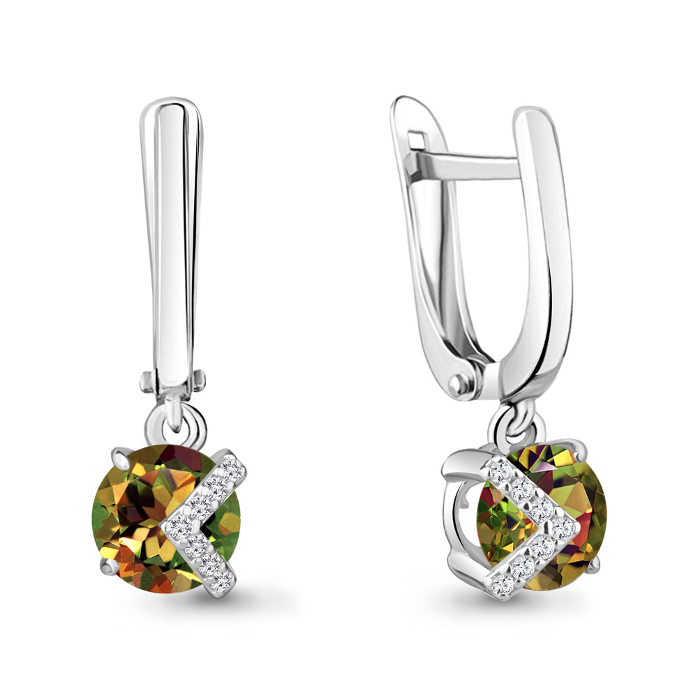 

Серьги из серебра с фианитом Aquamarine 4736519А_925_р, 4736519А_925_р