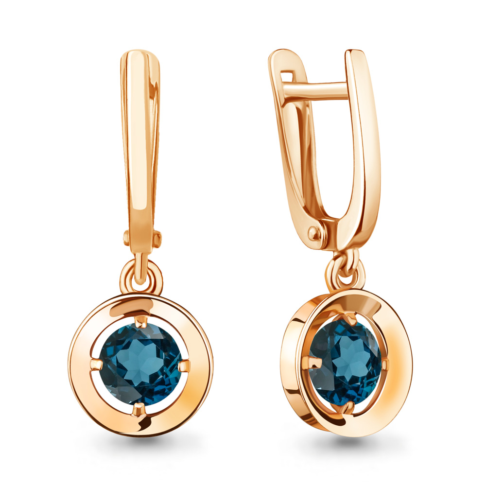 

Серьги из серебра с топазом Aquamarine 4736708_925_з, 4736708_925_з