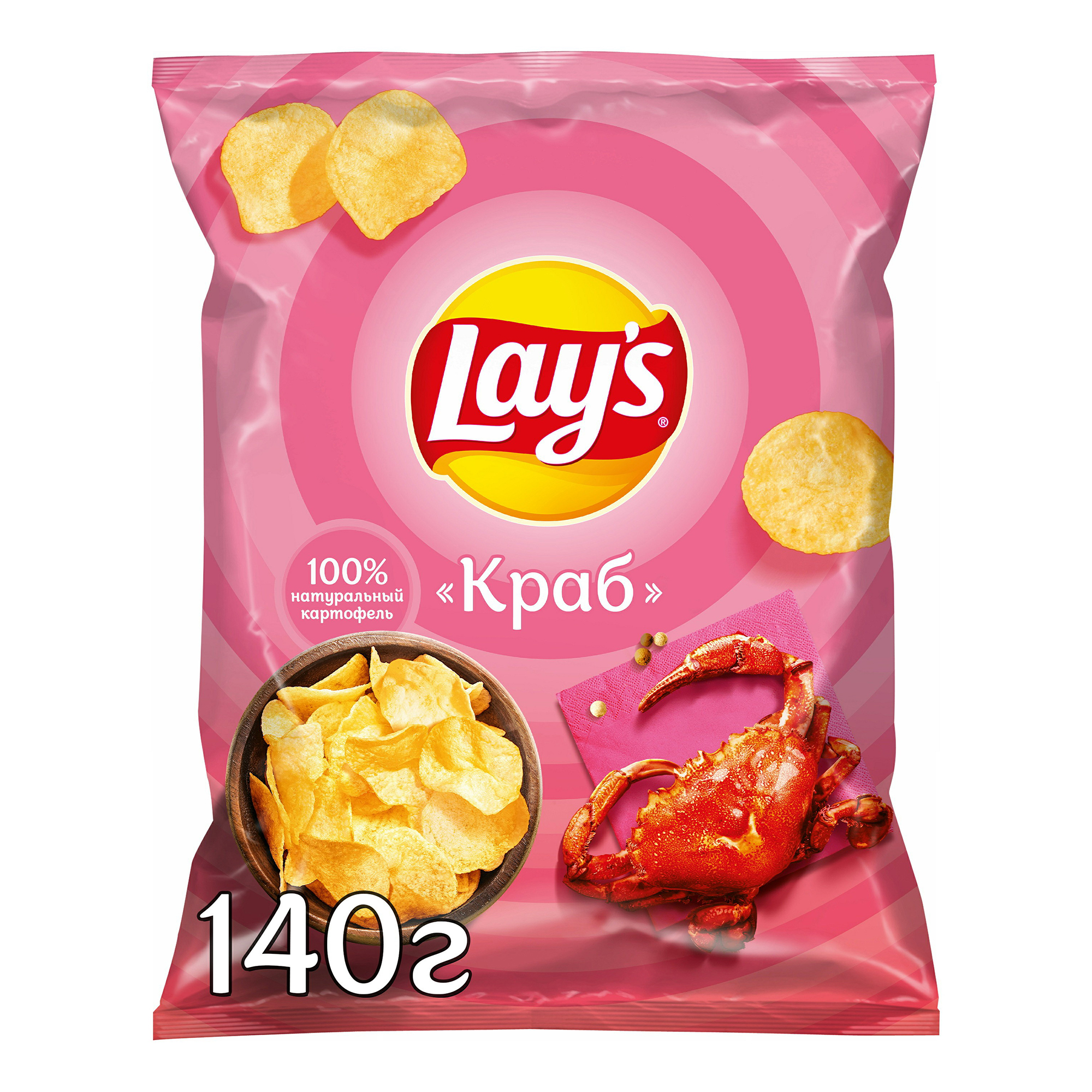 

Чипсы картофельные Lay's Краб 140 г