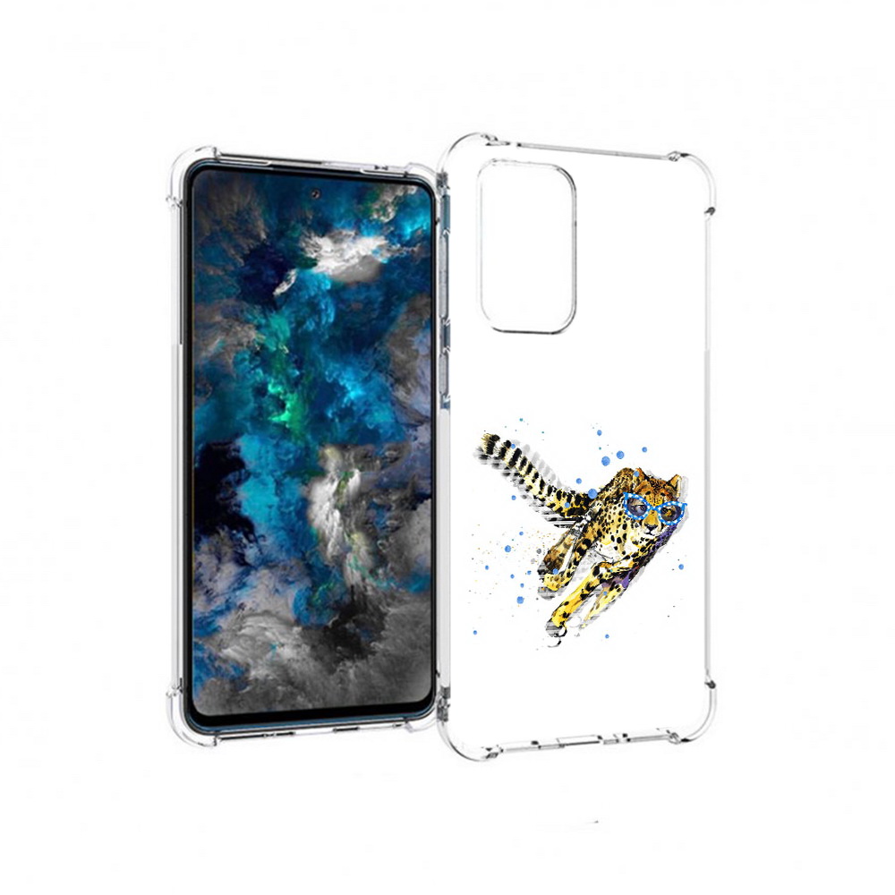 

Чехол MyPads Tocco для Samsung Galaxy A33 5G гепард в очках, Прозрачный, Tocco