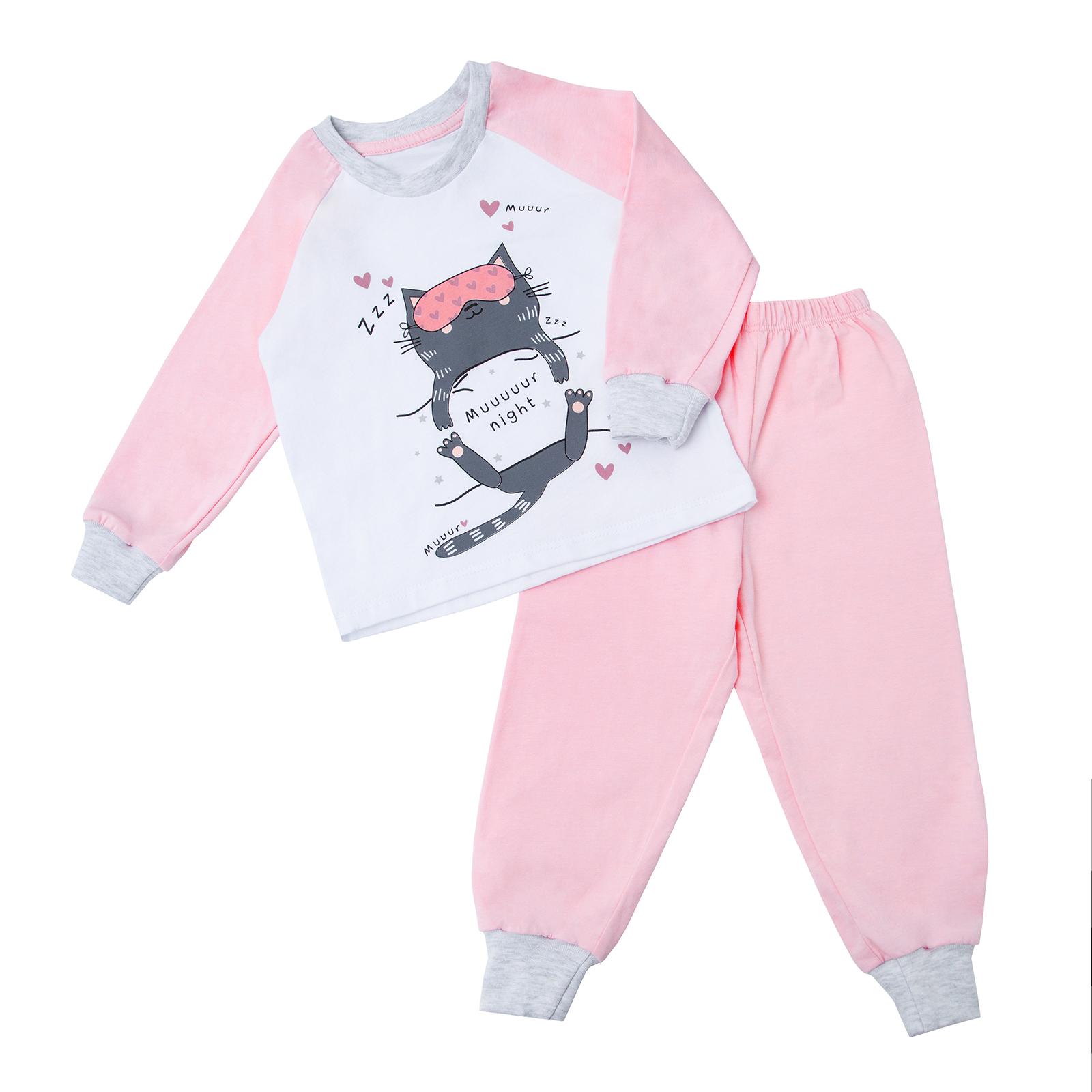 

Пижама детская для девочек Amarobaby AB-OD21-S11 цвет розовый размер 110, AB-OD21-S11