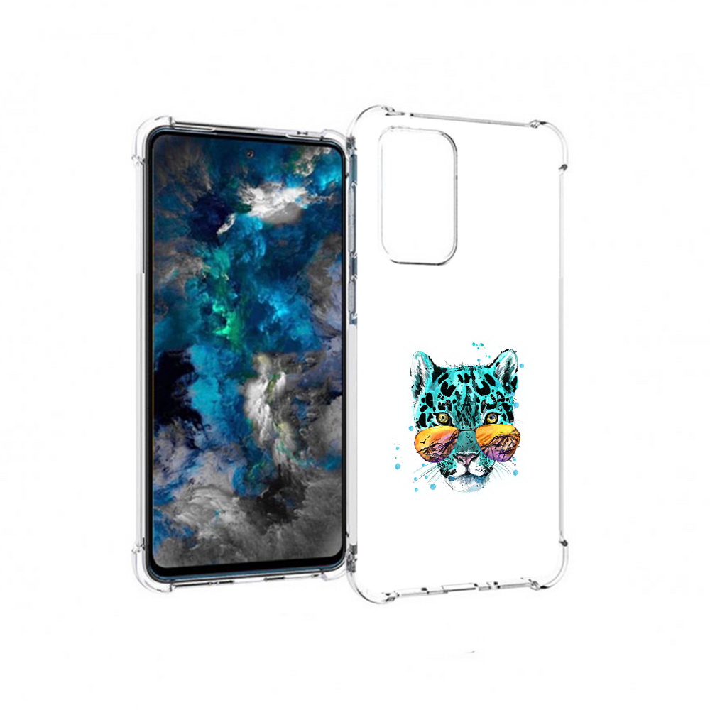 

Чехол MyPads Tocco для Samsung Galaxy A33 5G голубой лео, Прозрачный, Tocco