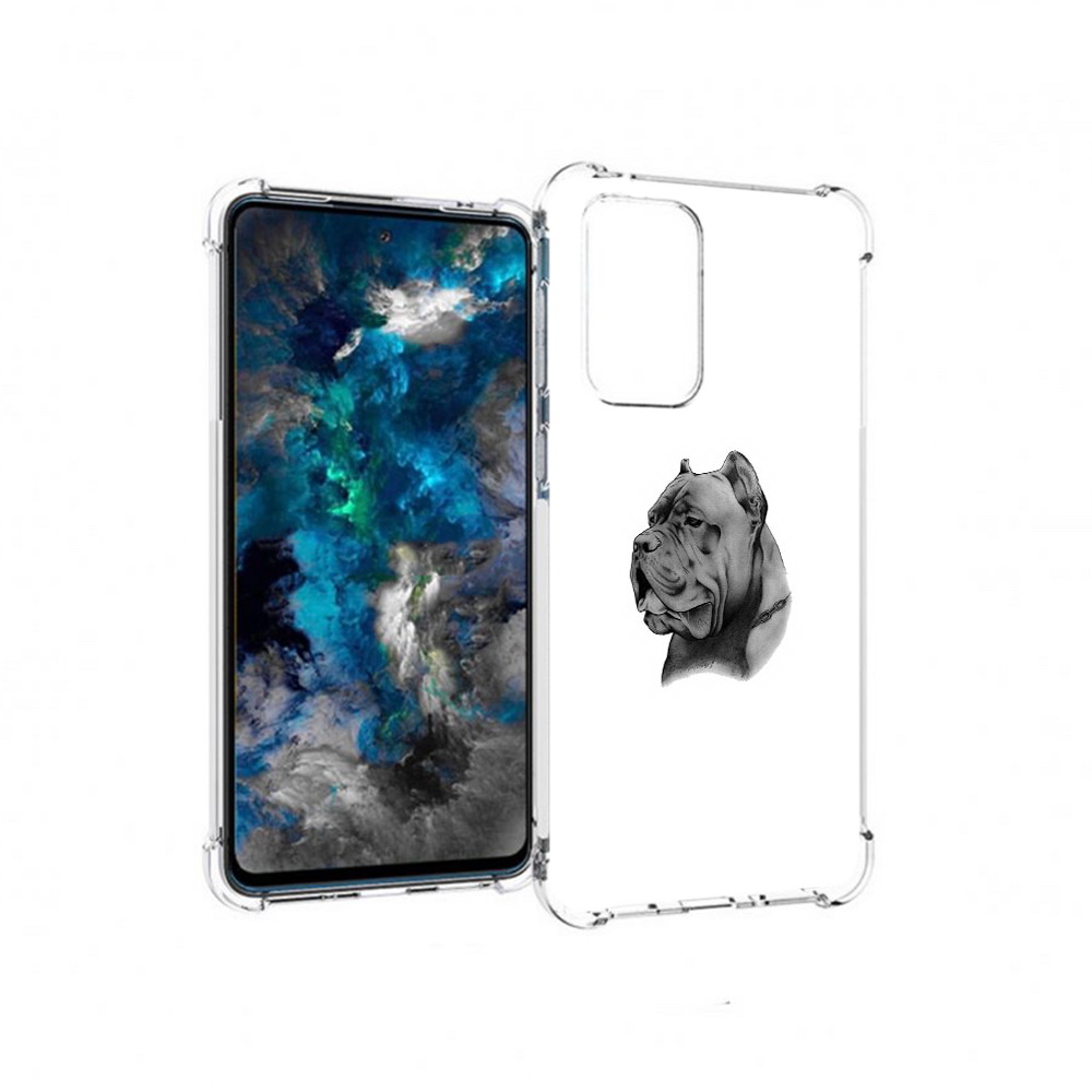 

Чехол MyPads Tocco для Samsung Galaxy A33 5G грозный бульдог, Прозрачный, Tocco