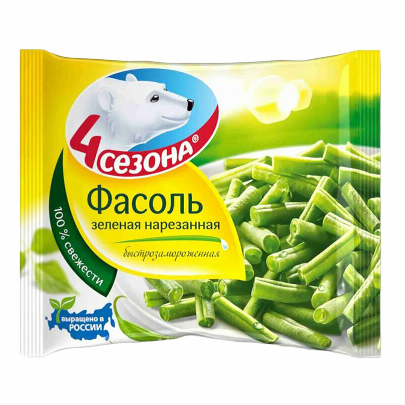 

Фасоль 4 Сезона зеленая стручковая замороженная 400 г