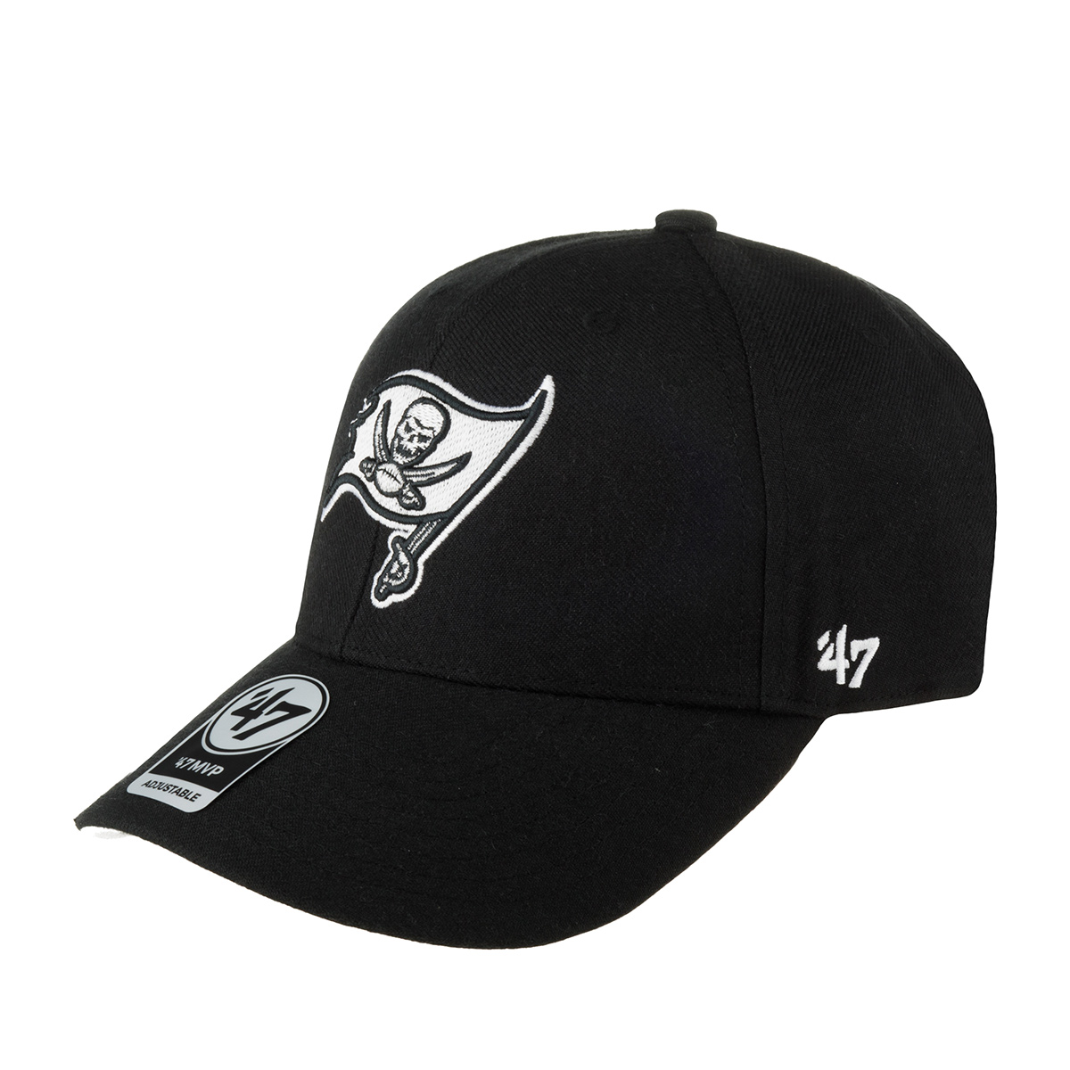 Бейсболка унисекс 47 BRAND F-MVP30WBV-BKW Tampa Bay Buccaneers NFL черная, one size