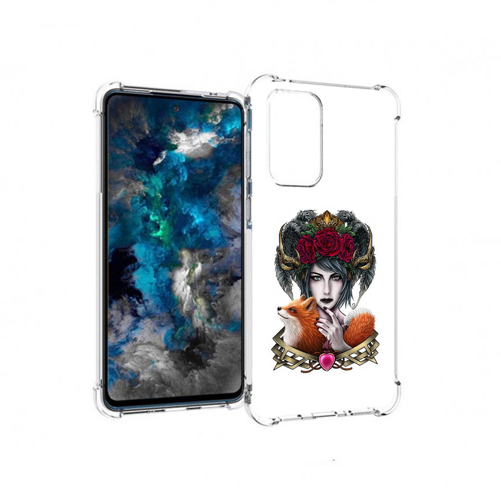 

Чехол MyPads Tocco для Samsung Galaxy A33 5G девушка с лисой, Прозрачный, Tocco