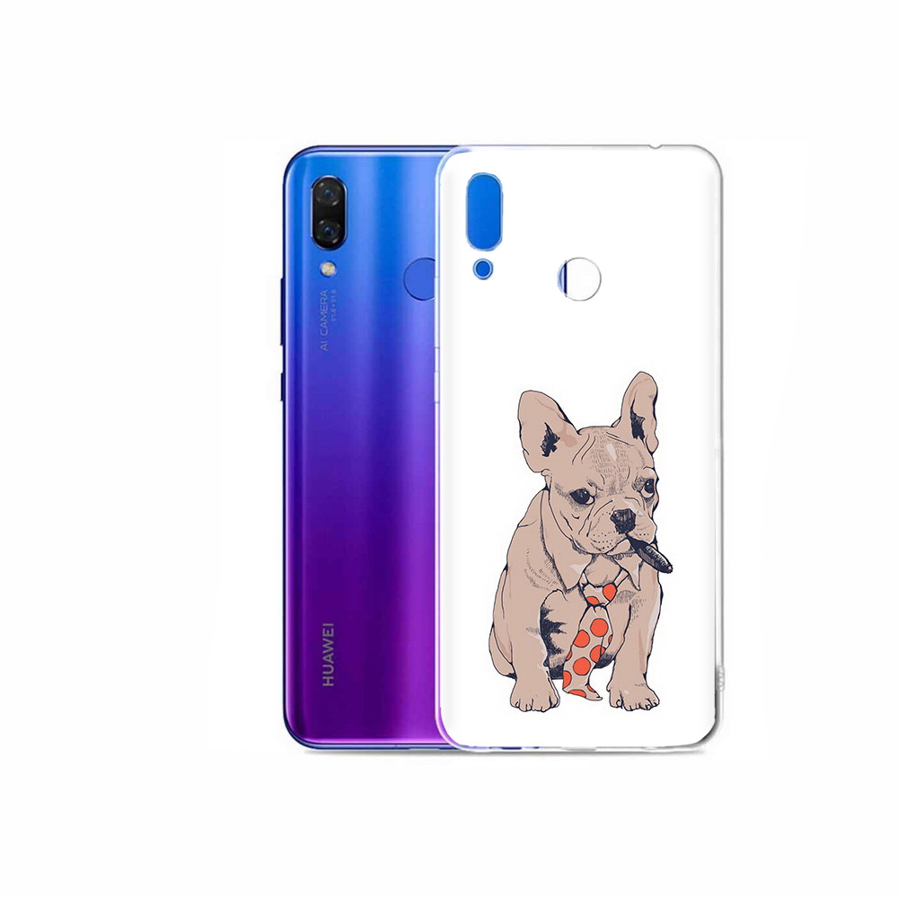 

Чехол MyPads Tocco для Honor Play бульдог с сигарой, Прозрачный, Tocco