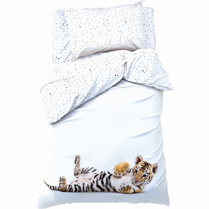 

Постельное бельё Этель 1,5 сп "Little tiger" 143х215 см, 150х214 см, 50х70 см -1 шт, 100%