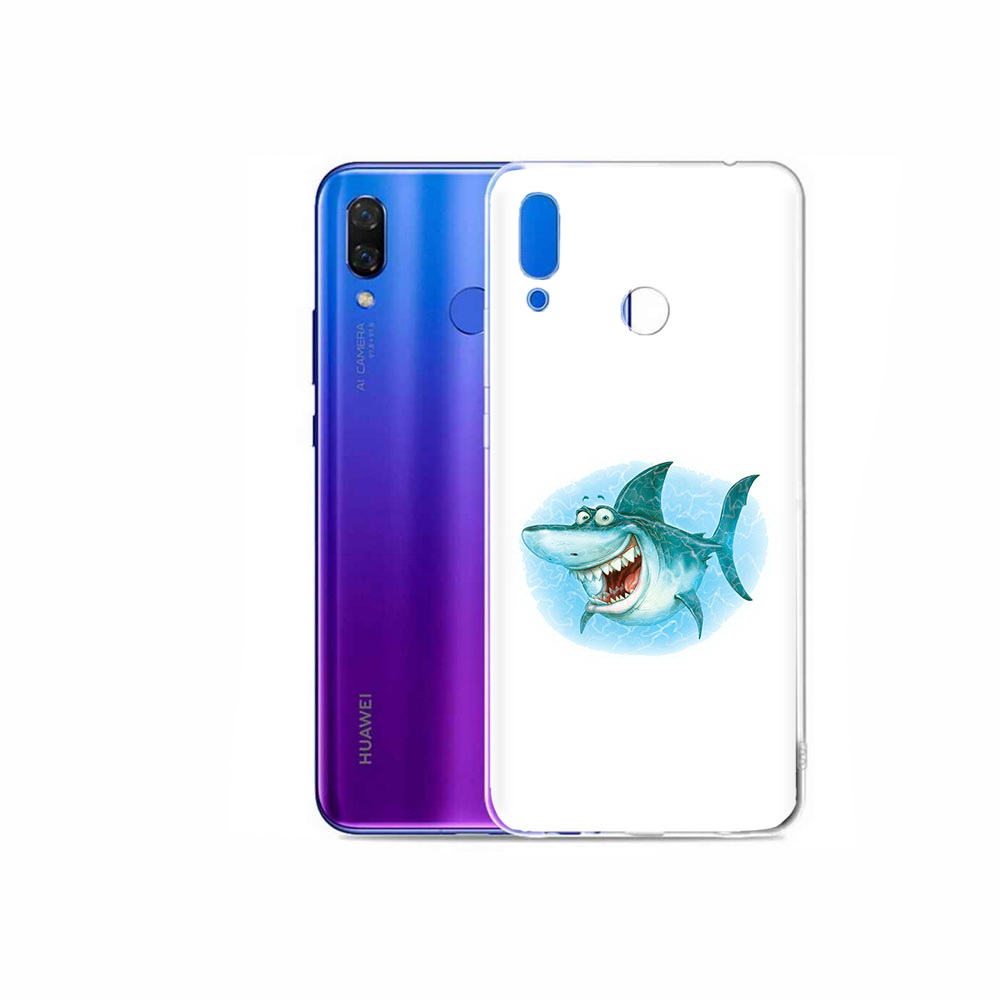

Чехол MyPads Tocco для Honor Play веселая акула, Прозрачный, Tocco