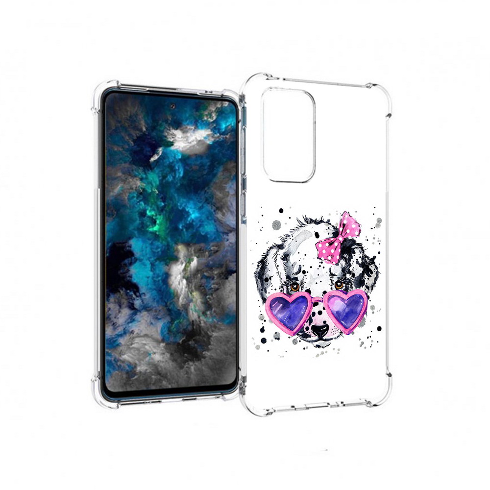 

Чехол MyPads Tocco для Samsung Galaxy A33 5G долматинец в очках, Прозрачный, Tocco