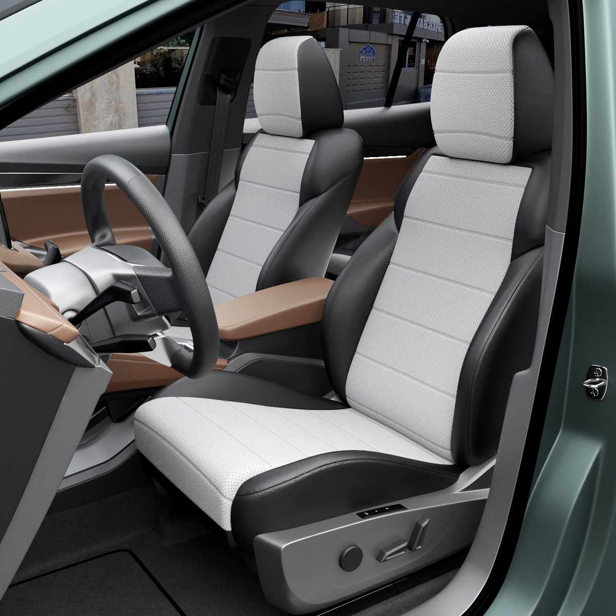 

Чехлы Automobiler для Chery Tiggo, Белый;черный, 73