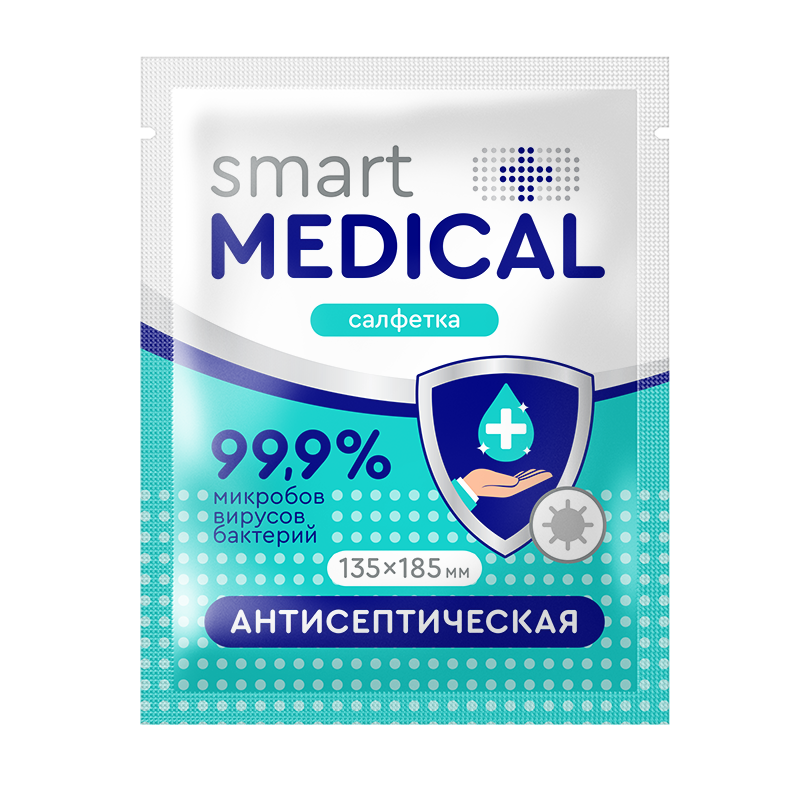 Салфетки Smart medical №60 антисептические размер 135*185мм