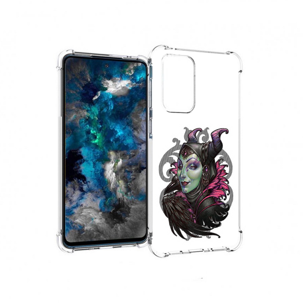 

Чехол MyPads Tocco для Samsung Galaxy A33 5G зеленая девушка с вороном, Прозрачный, Tocco
