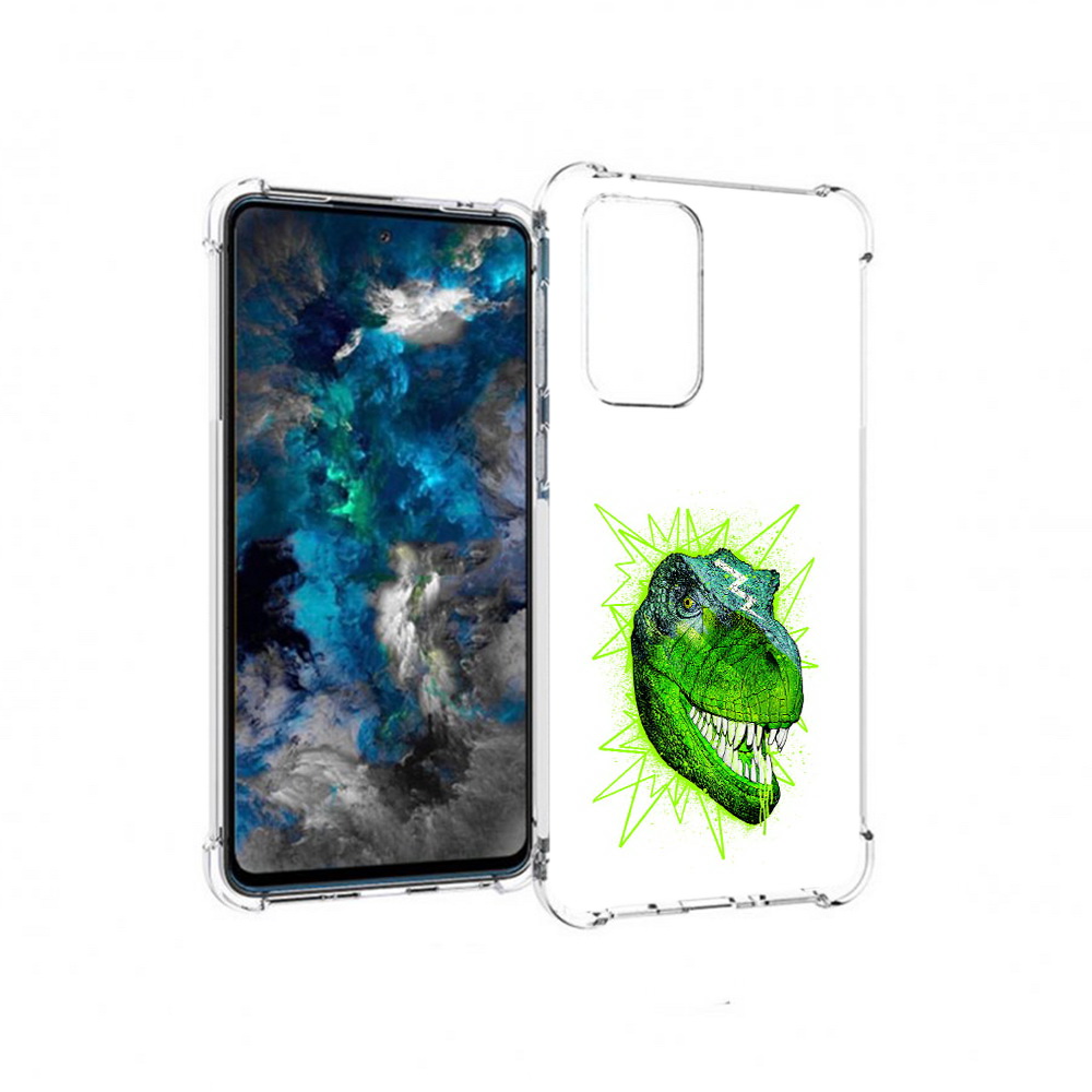 

Чехол MyPads Tocco для Samsung Galaxy A33 5G зеленый динозавр, Прозрачный, Tocco