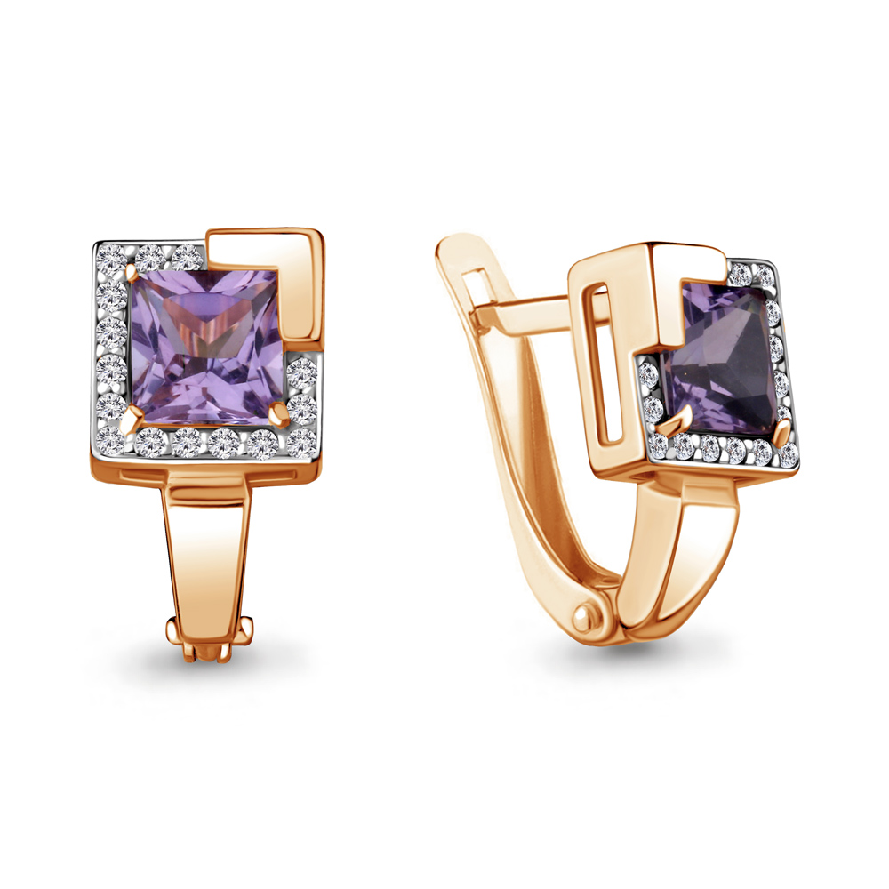 

Серьги из серебра с аметистом Aquamarine 4736904А_925_з, 4736904А_925_з
