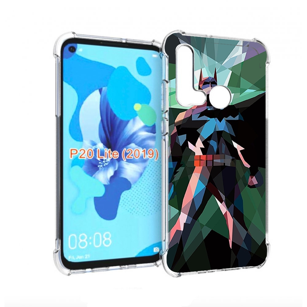 

Чехол бампер MyPads полигональный-бэтмен-арт для Huawei P20 Lite, Прозрачный, Tocco