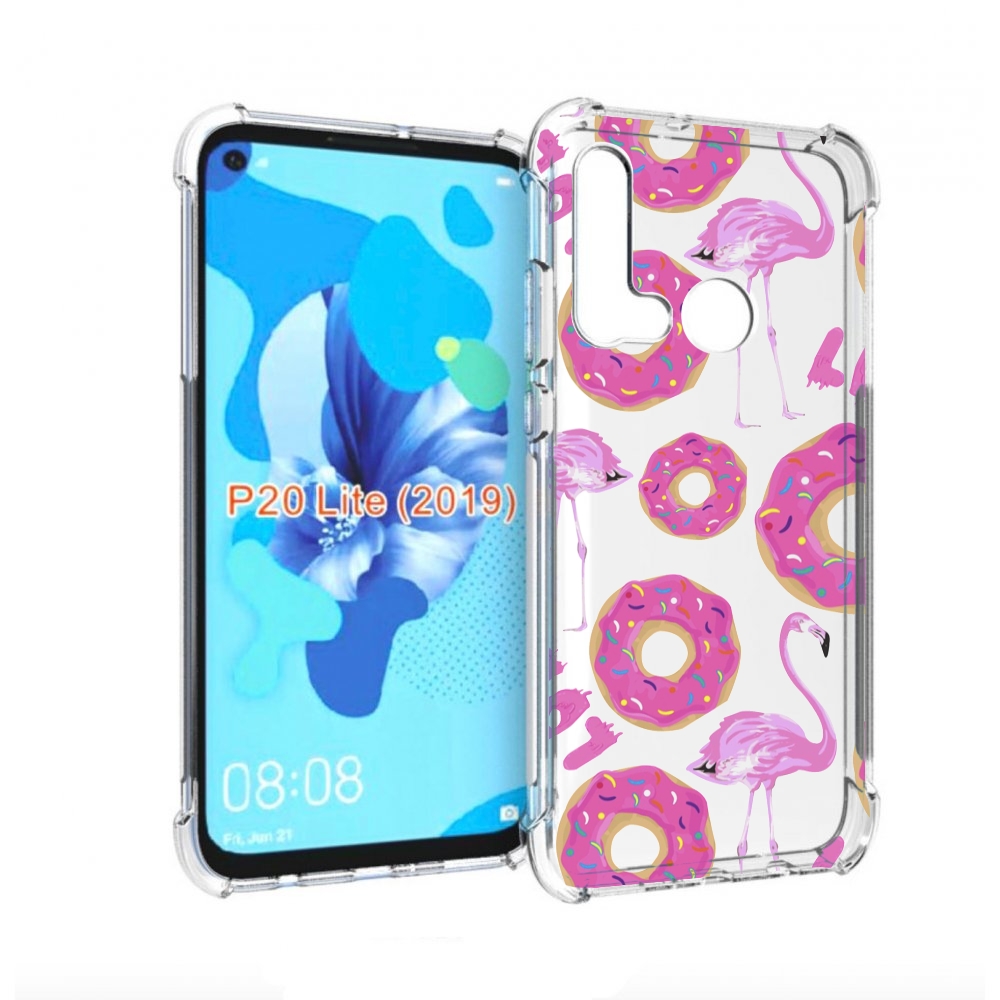 

Чехол бампер MyPads пончики-фламинго для Huawei P20 Lite (2019), Прозрачный, Tocco