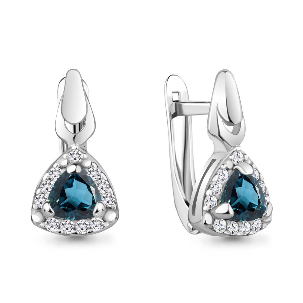 

Серьги из серебра с топазом Aquamarine 4737308А_925_р, 4737308А_925_р