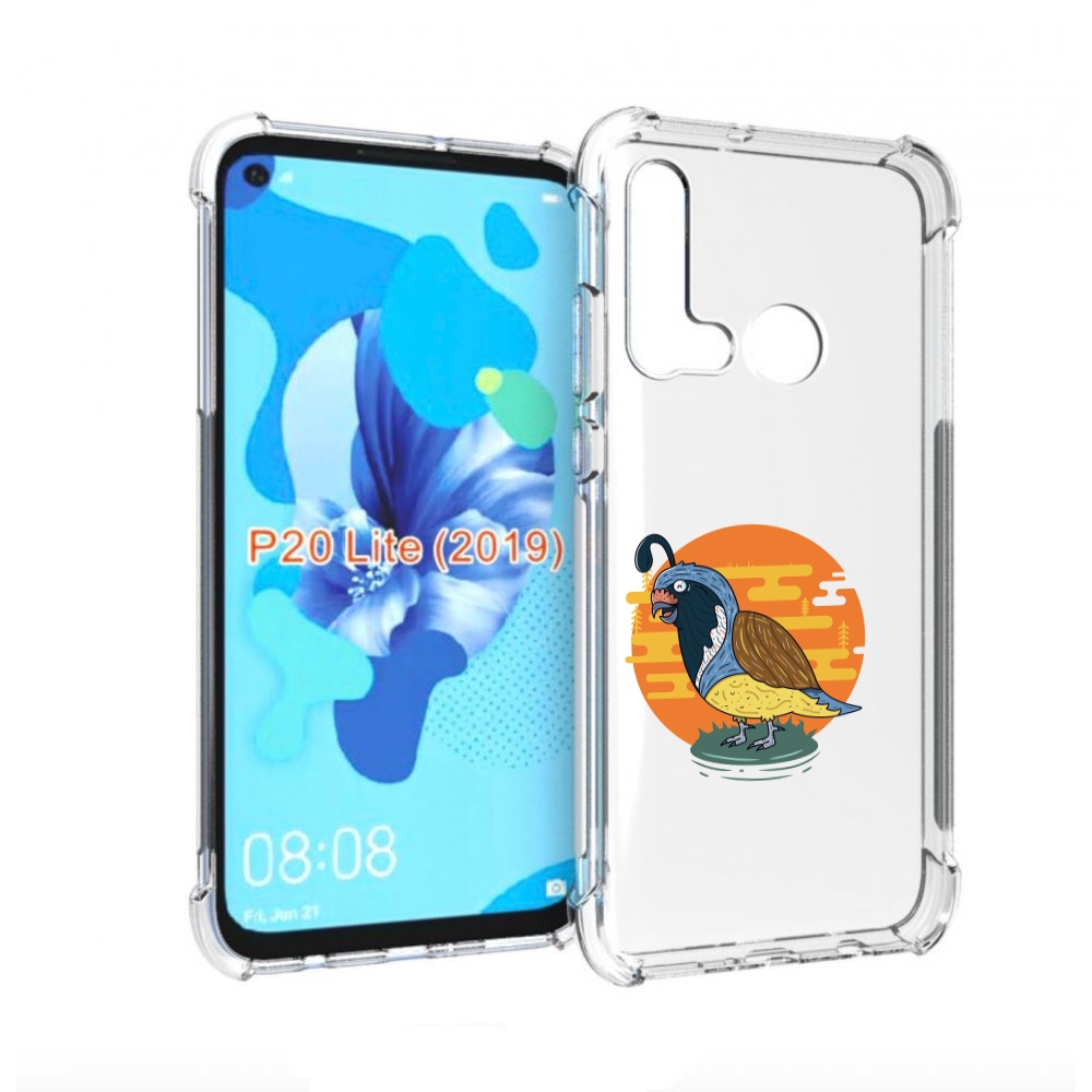 

Чехол бампер MyPads попугай-на-острове для Huawei P20 Lite (2019, Прозрачный, Tocco