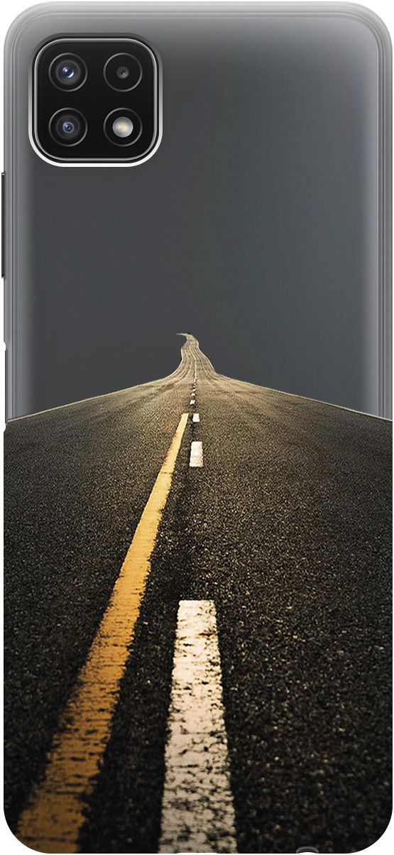 

Силиконовый чехол на Samsung Galaxy A22s 5G "Road" прозрачный, Прозрачный;коричневый, 5638
