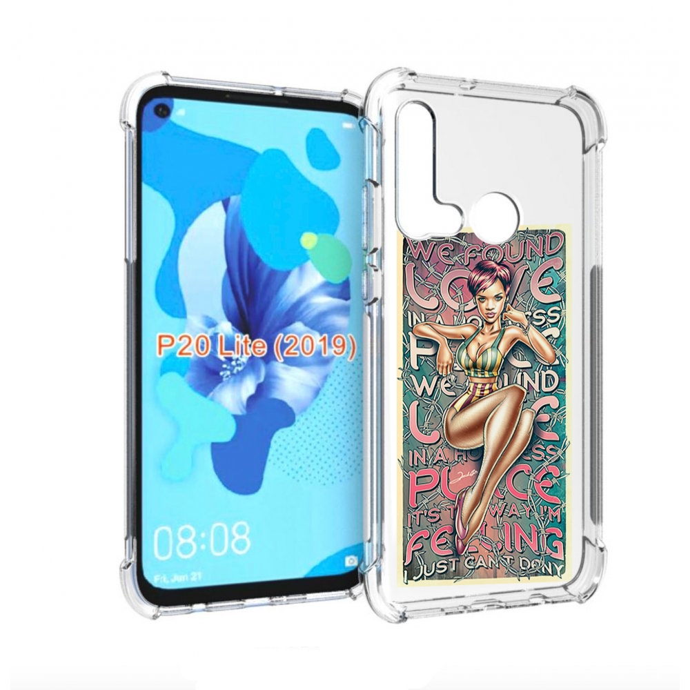 

Чехол бампер MyPads постер-рианна для Huawei P20 Lite (2019), Прозрачный, Tocco