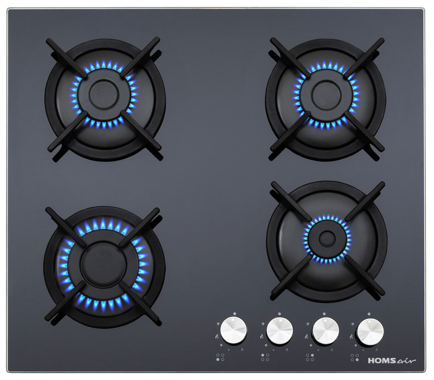 

Встраиваемая варочная панель газовая HOMSair HGG641BK черный, HGG641BK