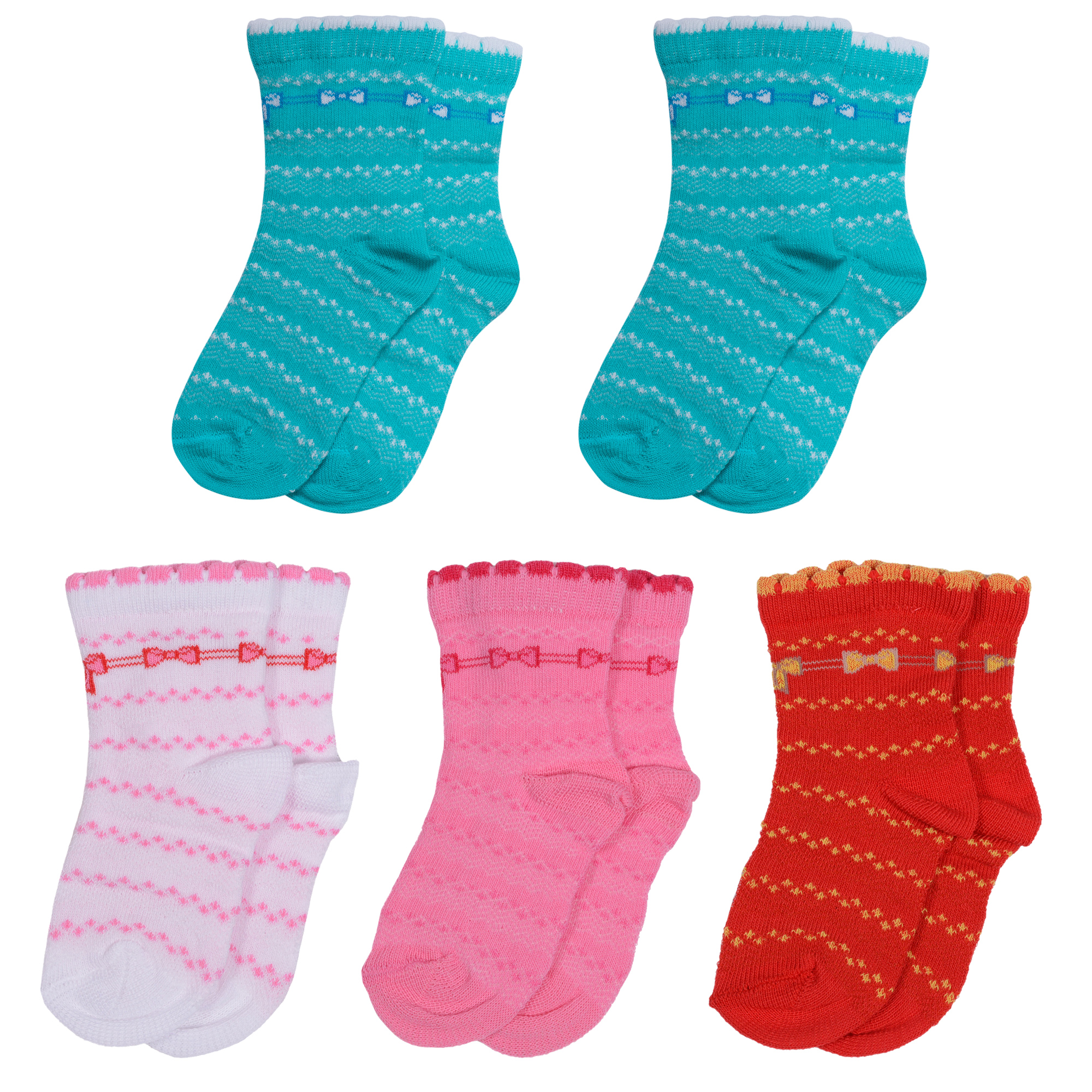 

Носки детские LorenzLine 5-Л23 цв. белый; розовый; красный; бирюзовый р. 10-12, 5-Л23