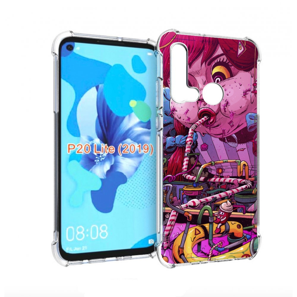 

Чехол бампер MyPads прикольная сладкая картинка для Huawei P20 L, Прозрачный, Tocco