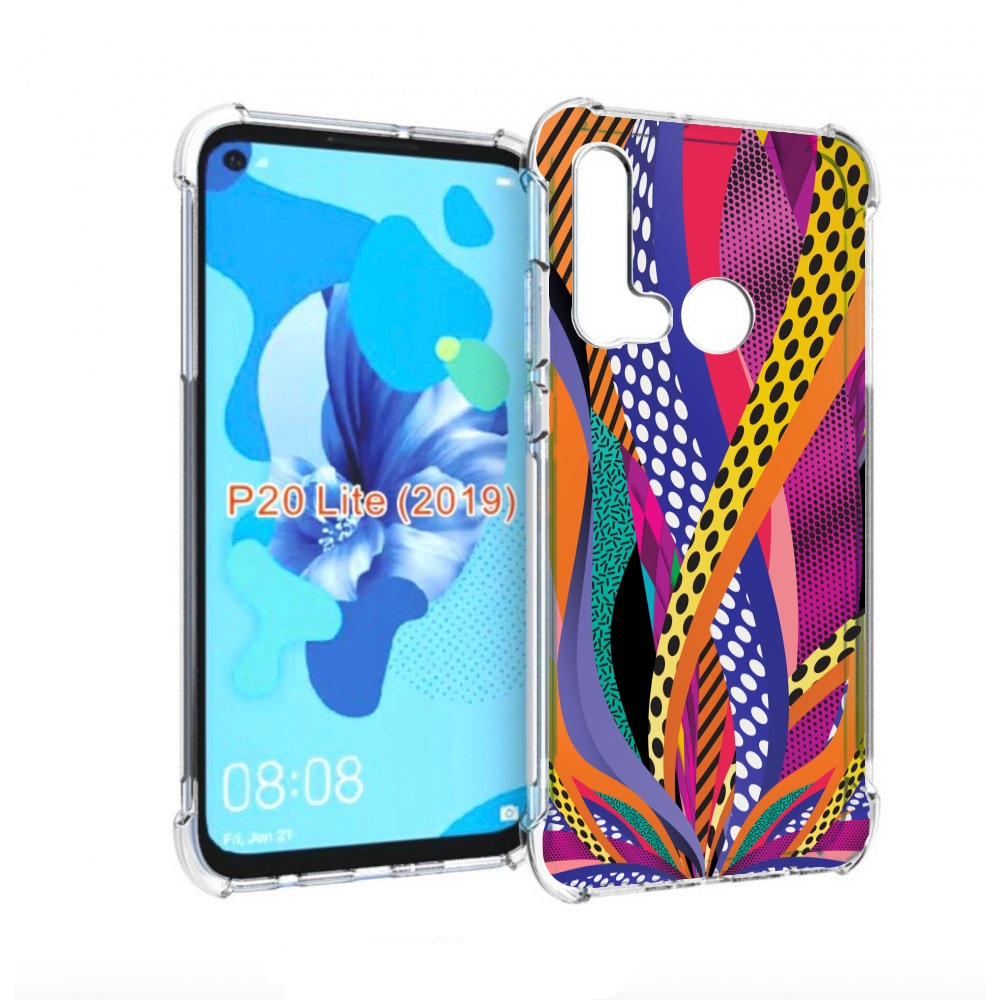 

Чехол бампер MyPads разноцветные щупальца для Huawei P20 Lite (2, Прозрачный, Tocco