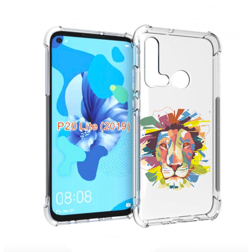 

Чехол бампер MyPads разноцветный-лев детский для Huawei P20 Lite, Прозрачный, Tocco