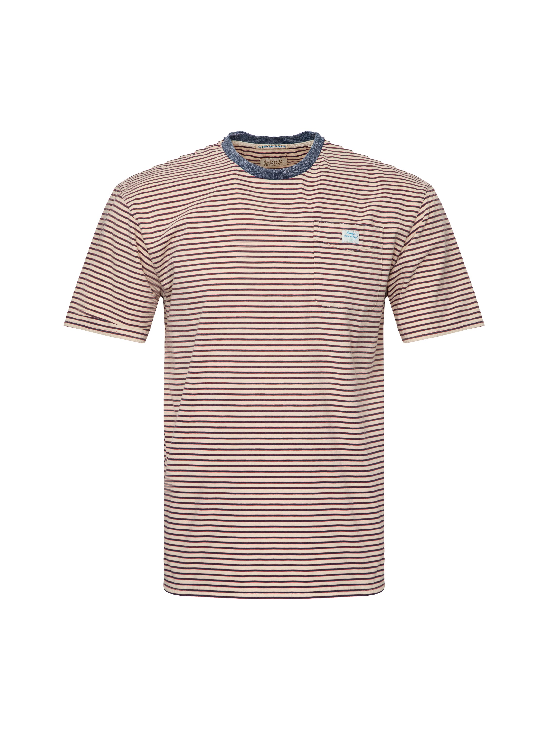 

Футболка мужская Scotch & Soda 169886 бежевая 54 RU, Бежевый, 169886